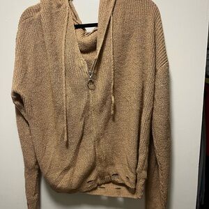 Brown sweatshirt zip up